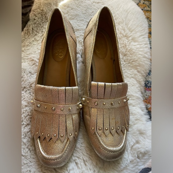 GUCCI Look-alike muted GOLD Loafers -7.5 - Picture 1 of 7